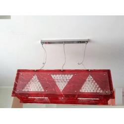 Lampadario moderno in plexiglass rosso