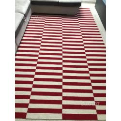 Tappeto 250x350 cm rosso bianco