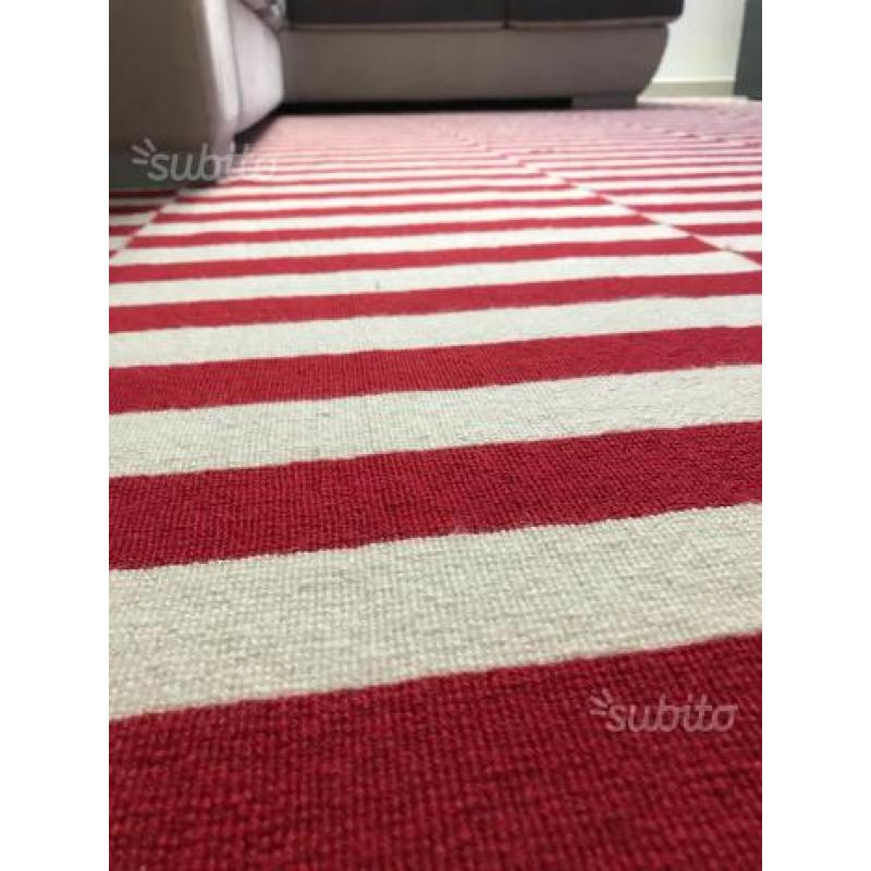 Tappeto 250x350 cm rosso bianco