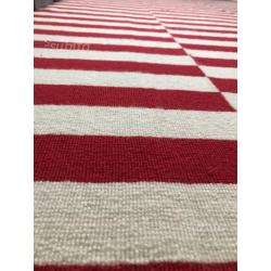 Tappeto 250x350 cm rosso bianco